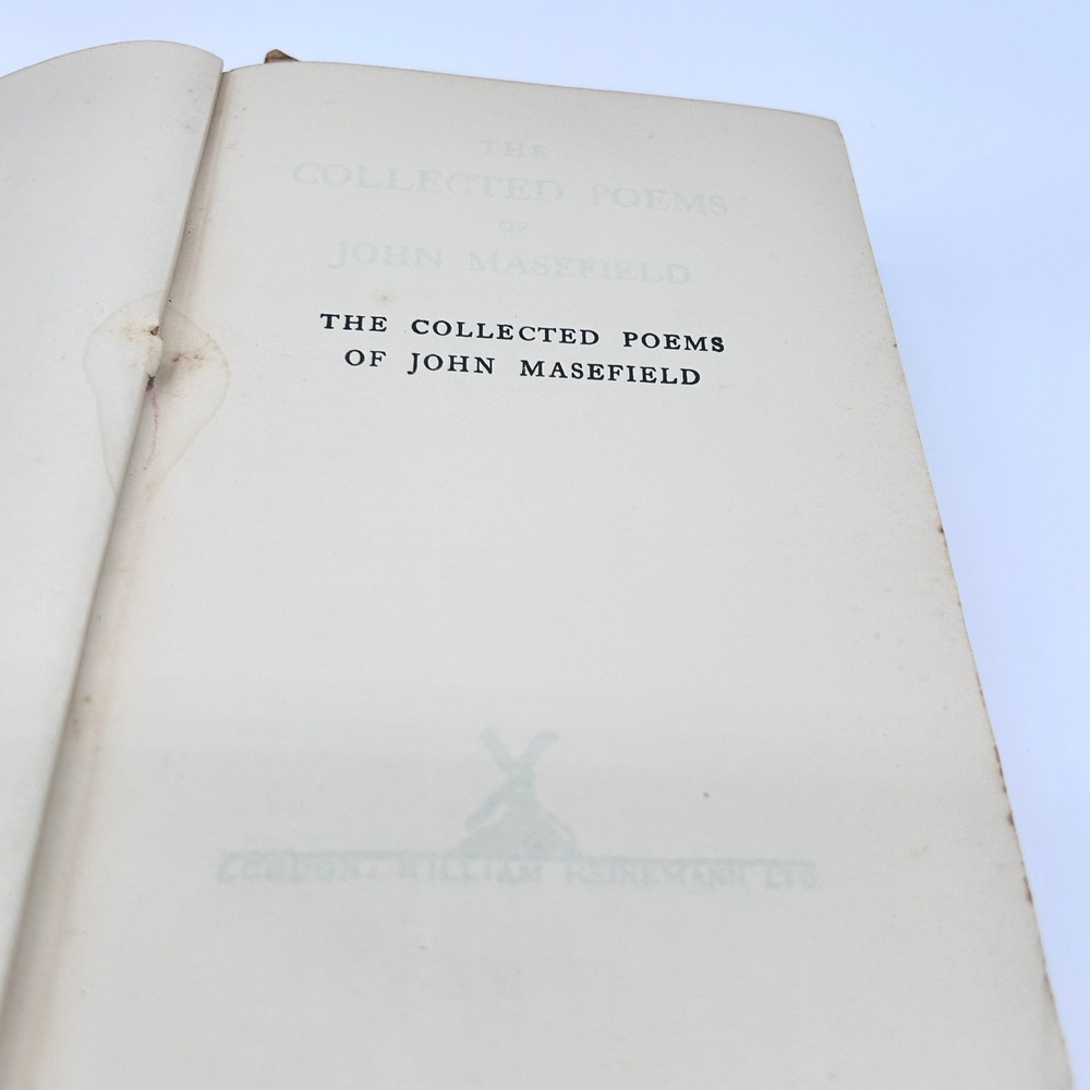 Collected Poems John Masefield Heinemann‎ Vintage Blue Hardcover Poetry Book - Picture 4 of 4
